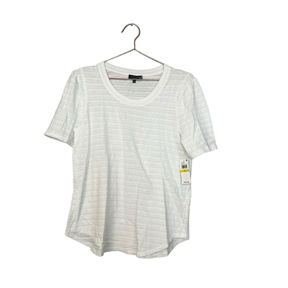 1. State white top with detail new with tag size medium